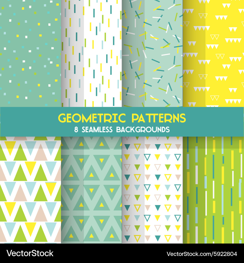 Geometric Triangle Patterns vector image