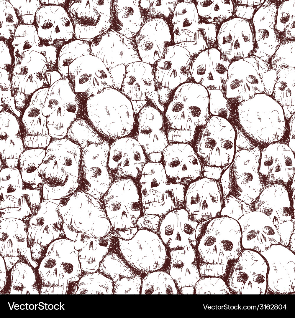Grungy Skull Pattern Vector Image