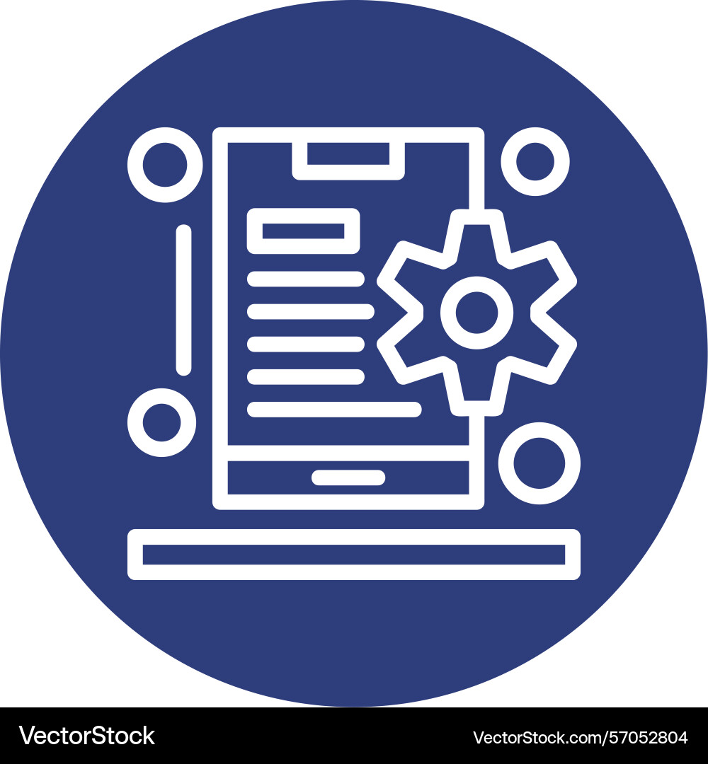 Mobile optimization line circle style icon design Vector Image