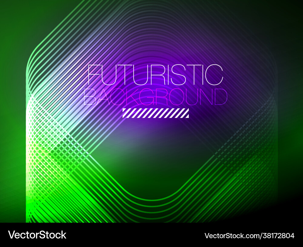 Neon color square shape lines abstract background Neon color square shape lines abstract background Vector Image