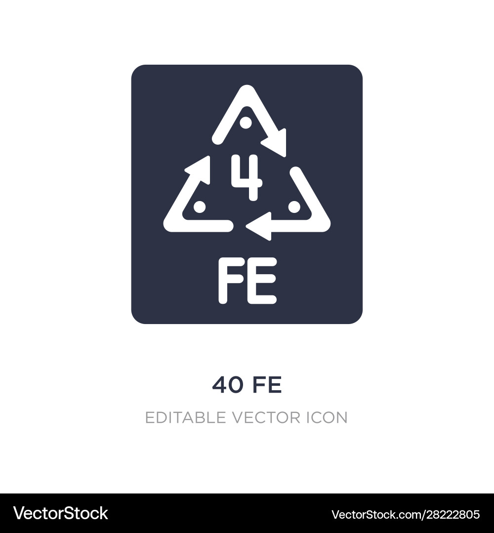 40 fe icon on white background simple element 40 fe icon on white background simple element vector image