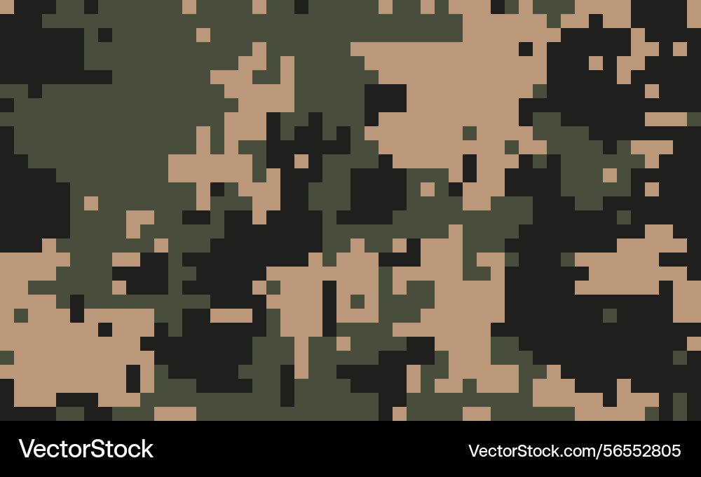 Abstract digital camouflage pattern pixelated Vector Image
