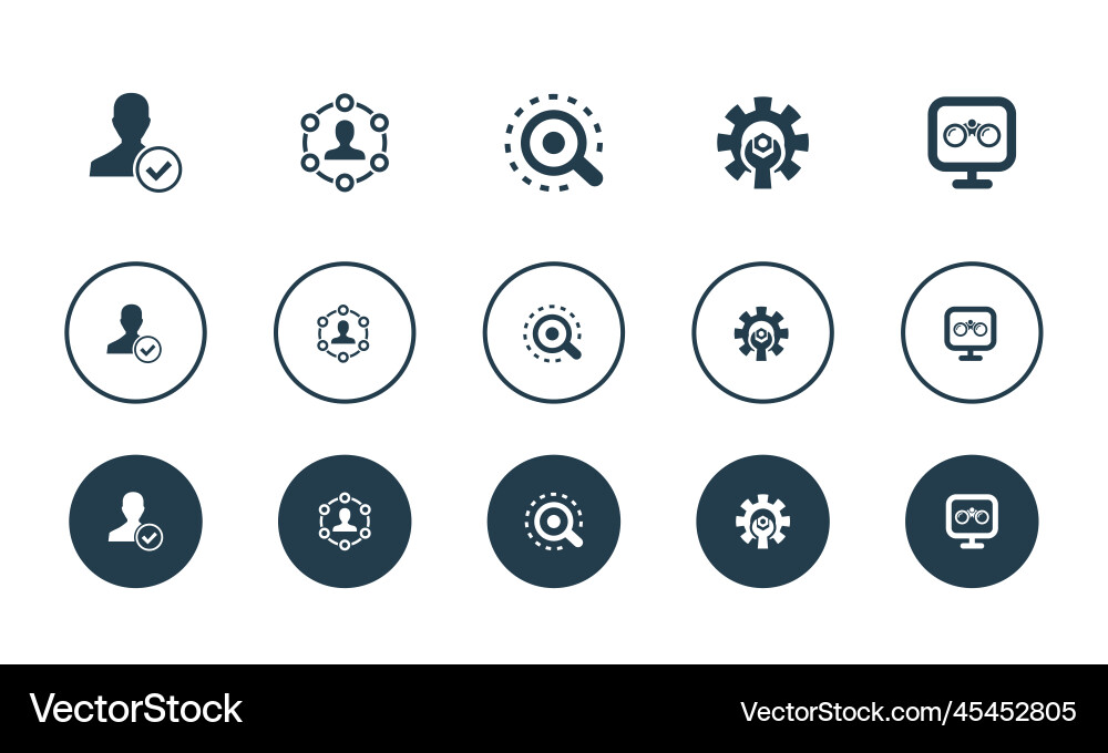 Account client analyze optimize monitoring vector image