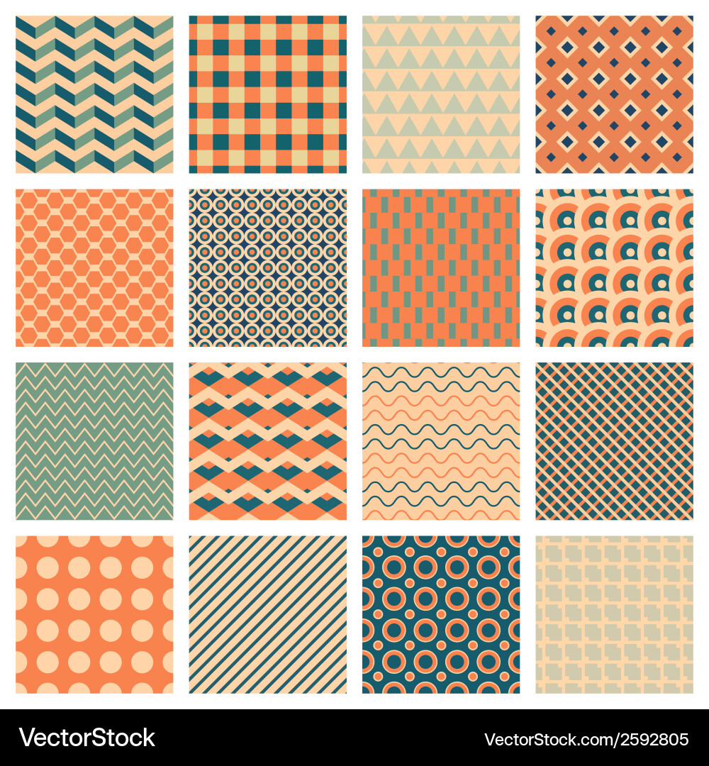 Geometric Pattern Set vector image