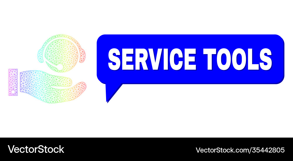 Rainbow network gradient call center service icon Rainbow network gradient call center service icon vector image
