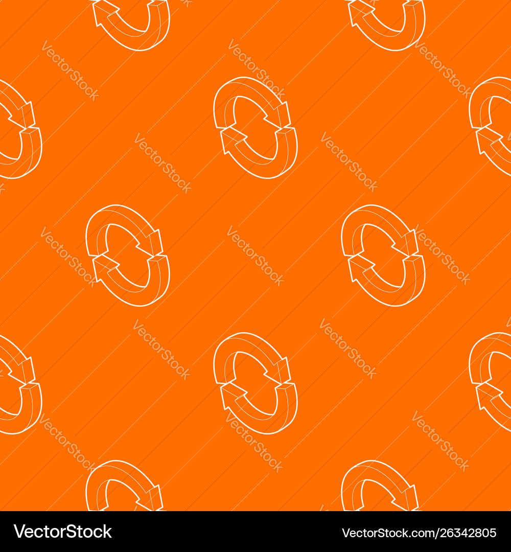 Refresh pattern orange Refresh pattern orange vector image