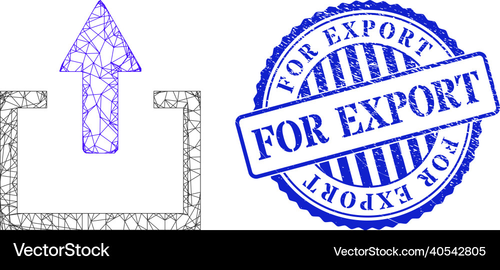 Rubber for export stamp and net upload mesh Rubber for export stamp and net upload mesh vector image