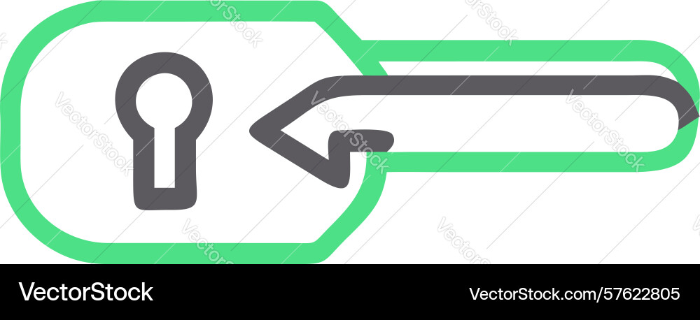 Security key unlock gradient icon design vector image