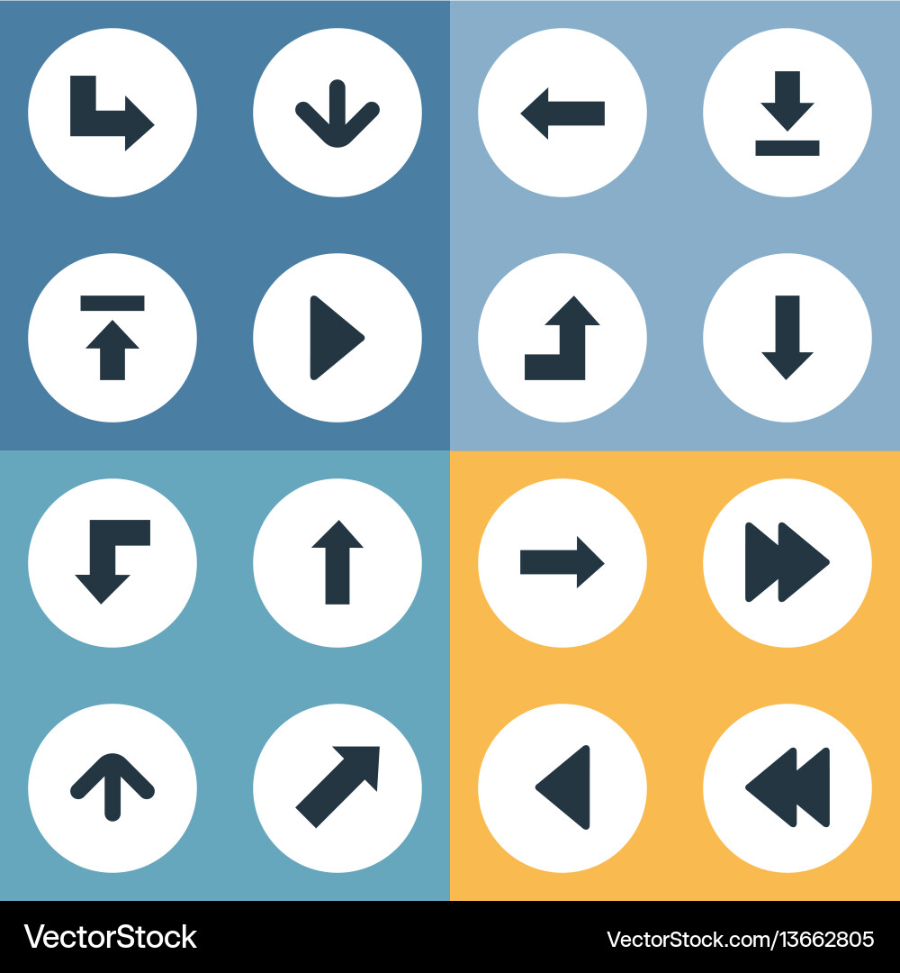 Set einfacher Zeigersymbole Set einfacher Zeigersymbole Vektorbild