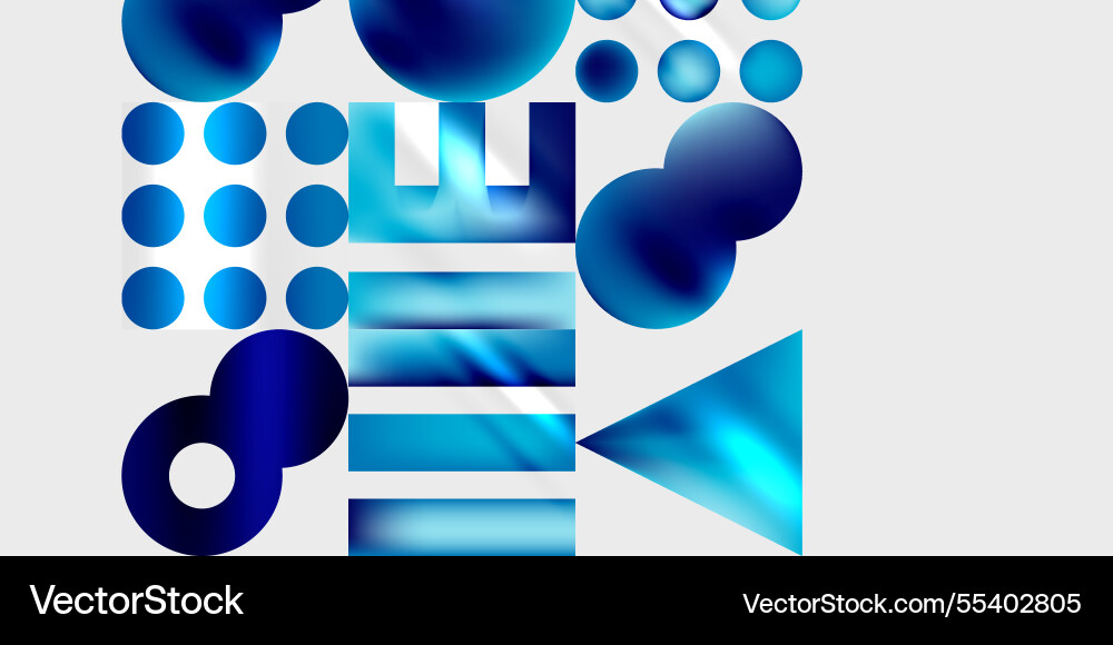 Simple shapes - circles triangles rectangles Vector Image