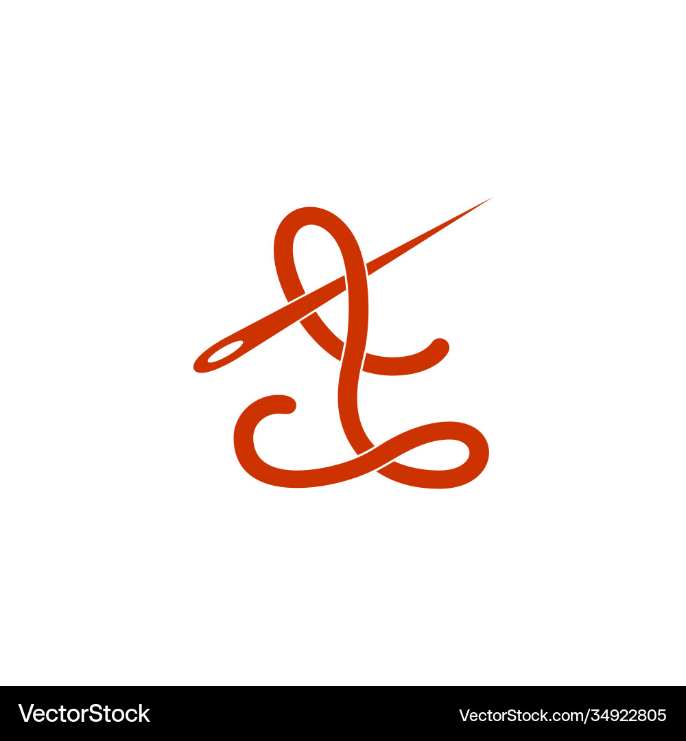 Simple thread needle curves overlapping linear Simple thread needle curves overlapping linear Vector Image