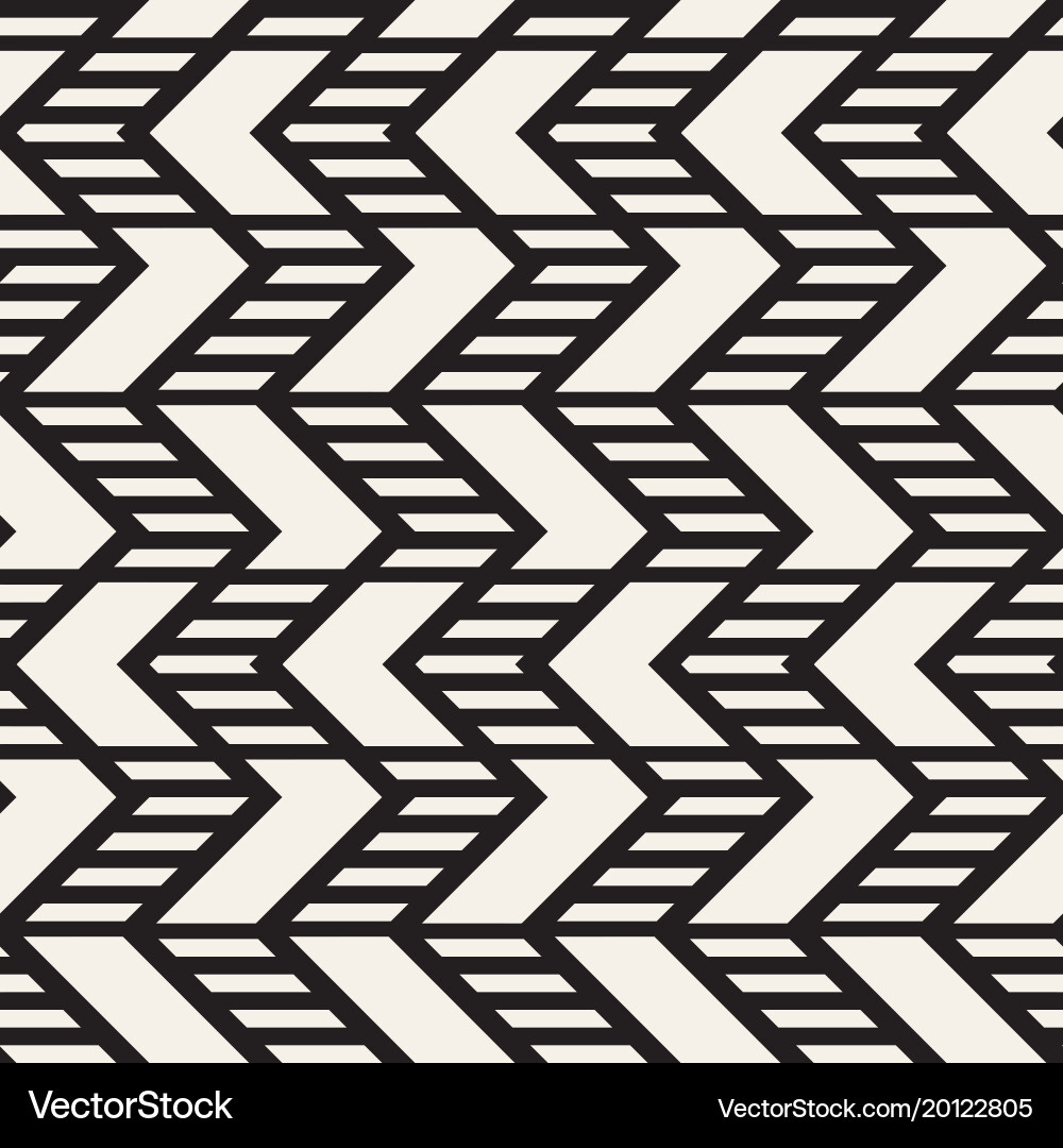 Zigzag Line Pattern - Monochrome vector image