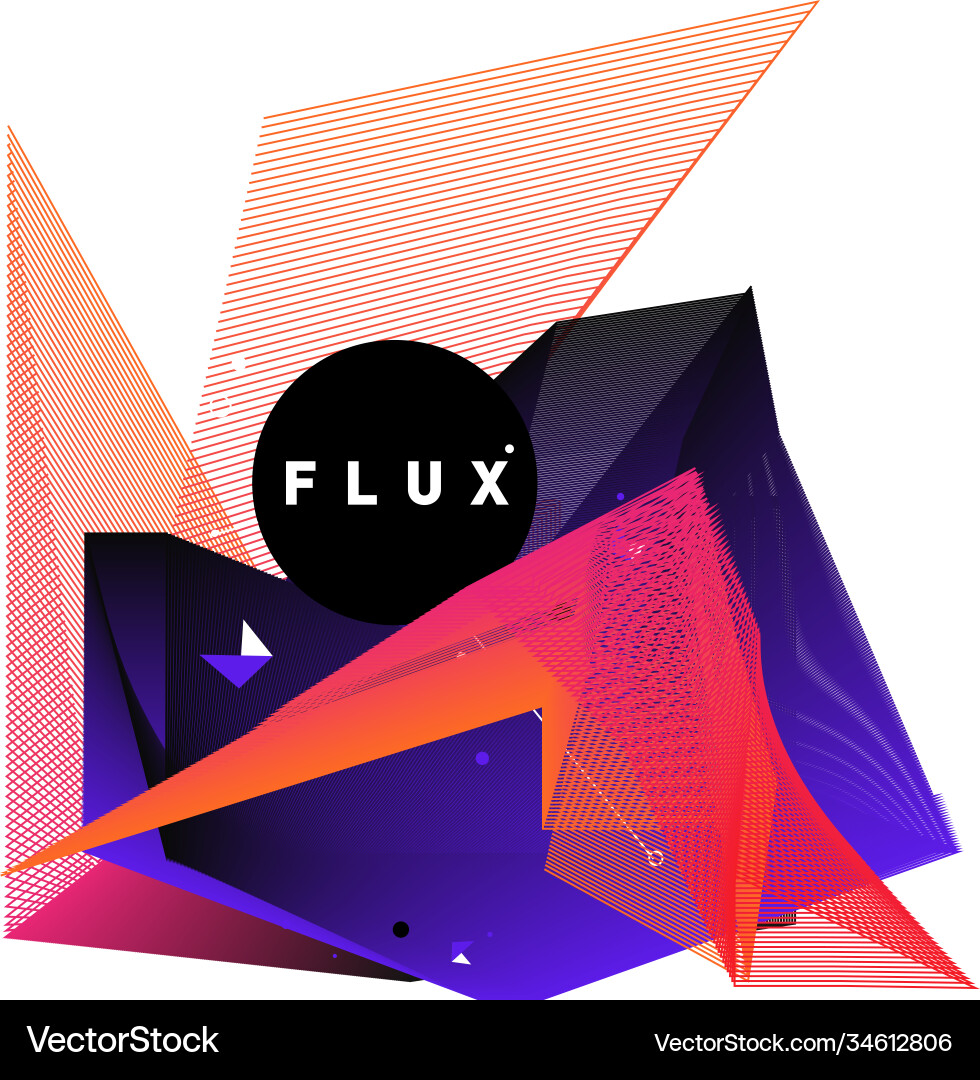 3d colorful wave background dynamic flux effect 3d colorful wave background dynamic flux effect Vector Image