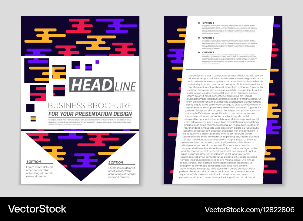 Abstract layout background set for art Vector Image