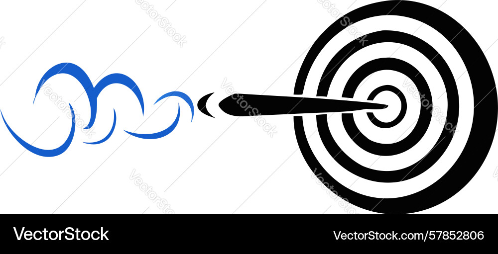 Abstract target with dynamic wavy trails vector image