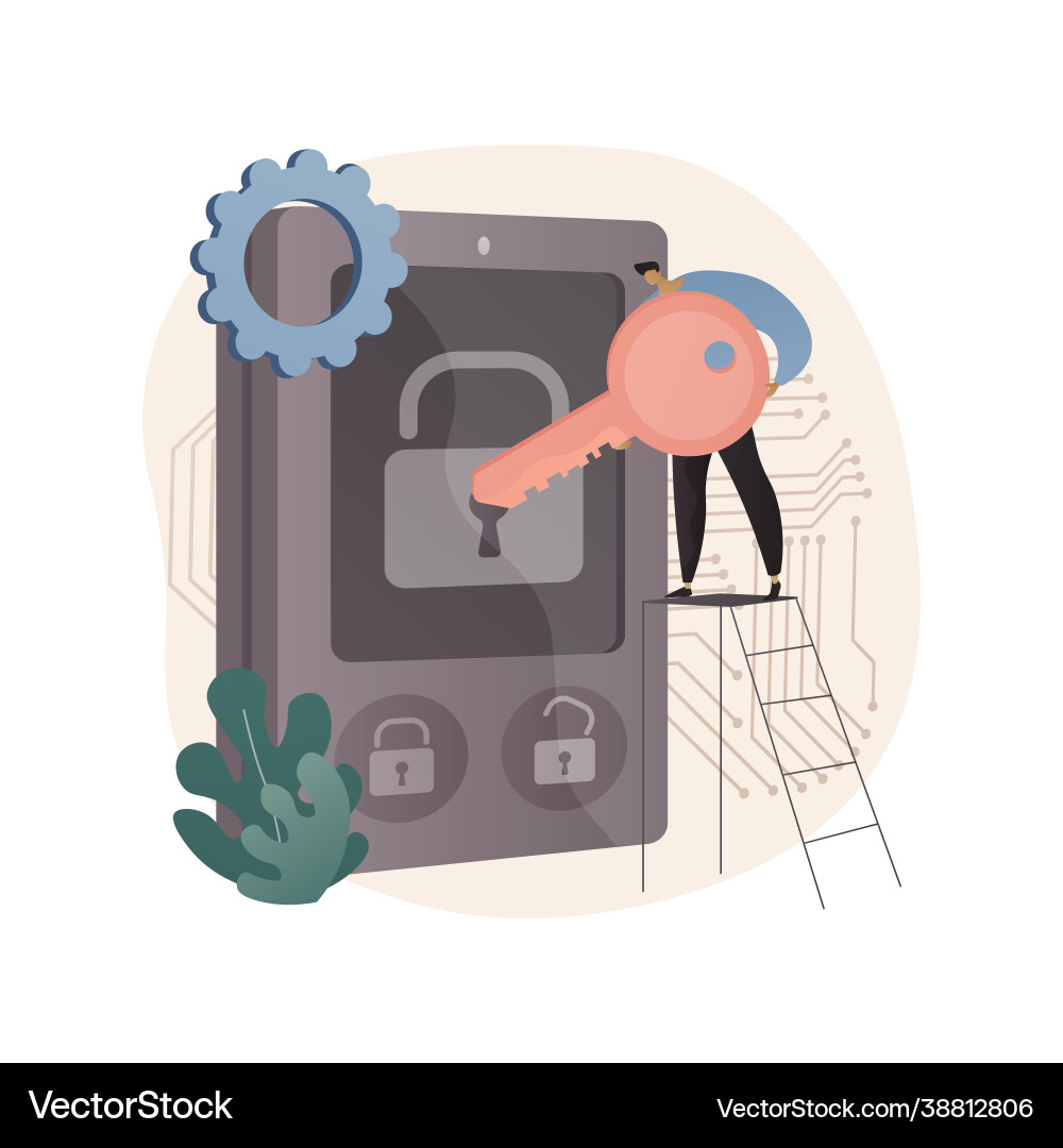 Access control system abstract concept vector image