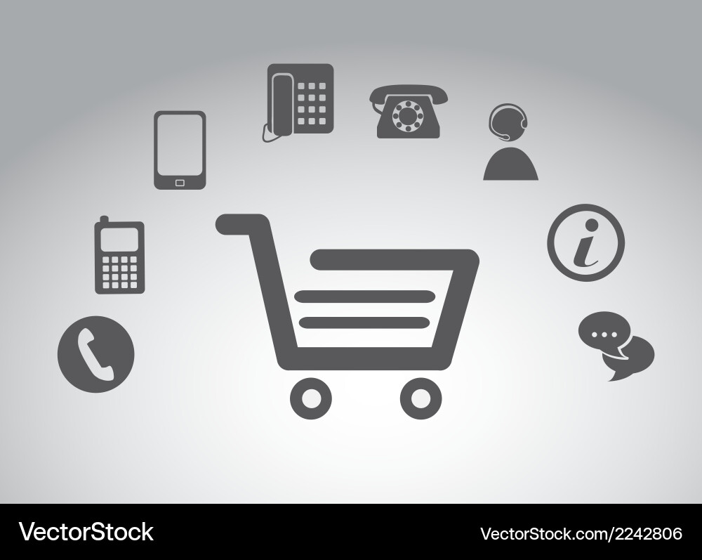 Communication design over gray background vector image