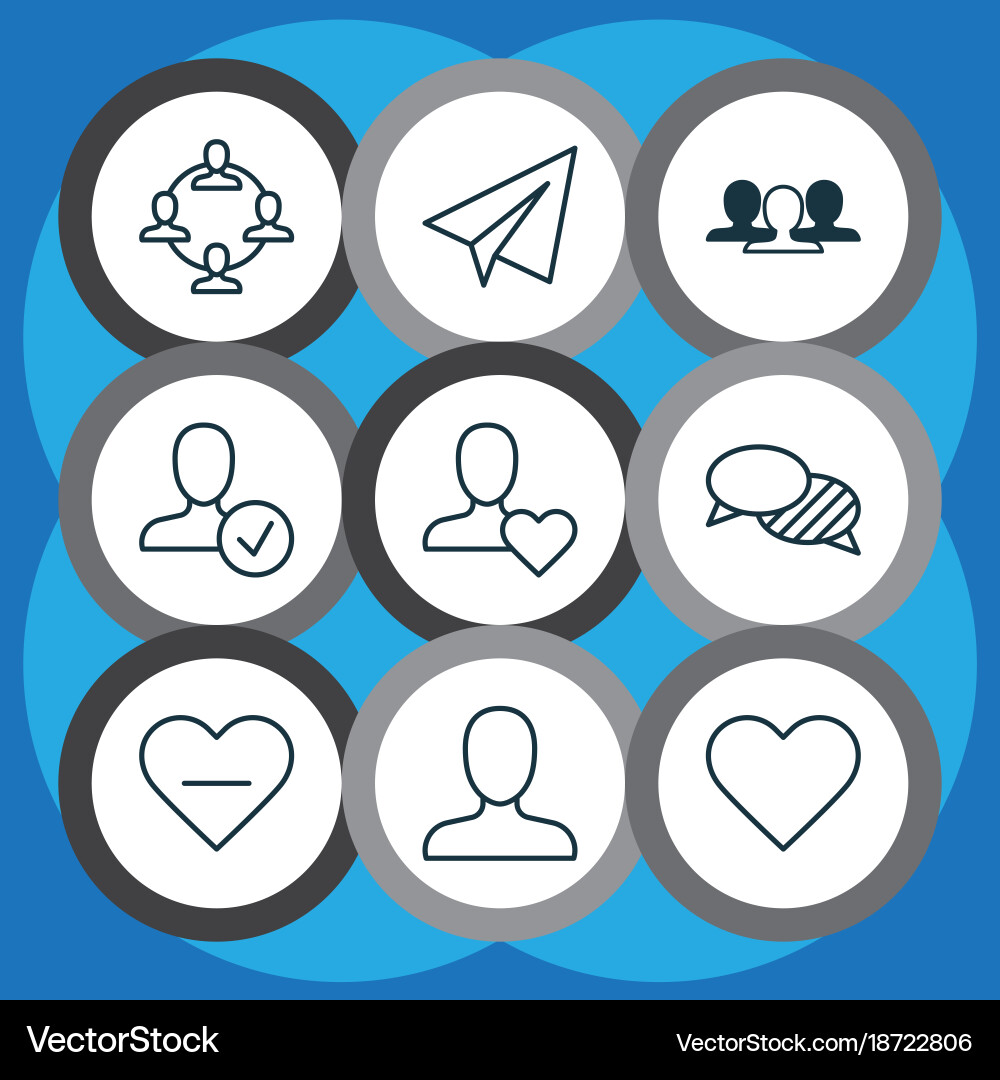 Communication icons set with delete confirm web Vector Image