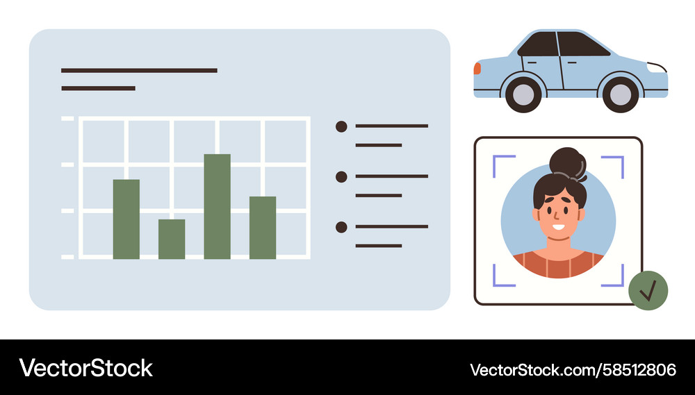 Data Verification & Analytics Profile Vector Image