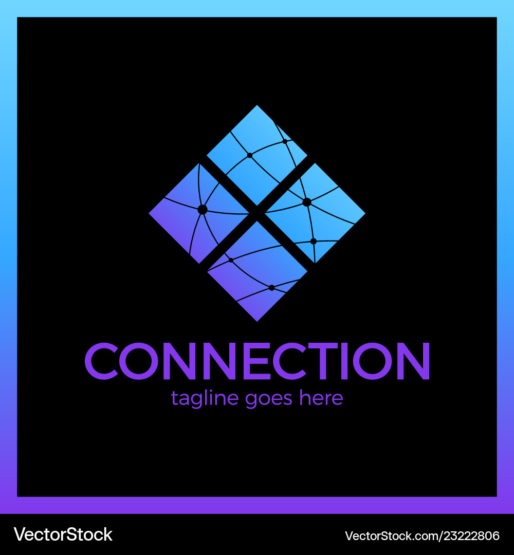 Design abstract four square element crushing vector image