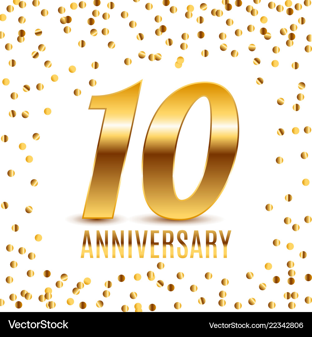 Feiern 10 Jubiläum Emblem Vorlage Design Feiern 10 Jubiläum Emblem Vorlage Design vektorbild