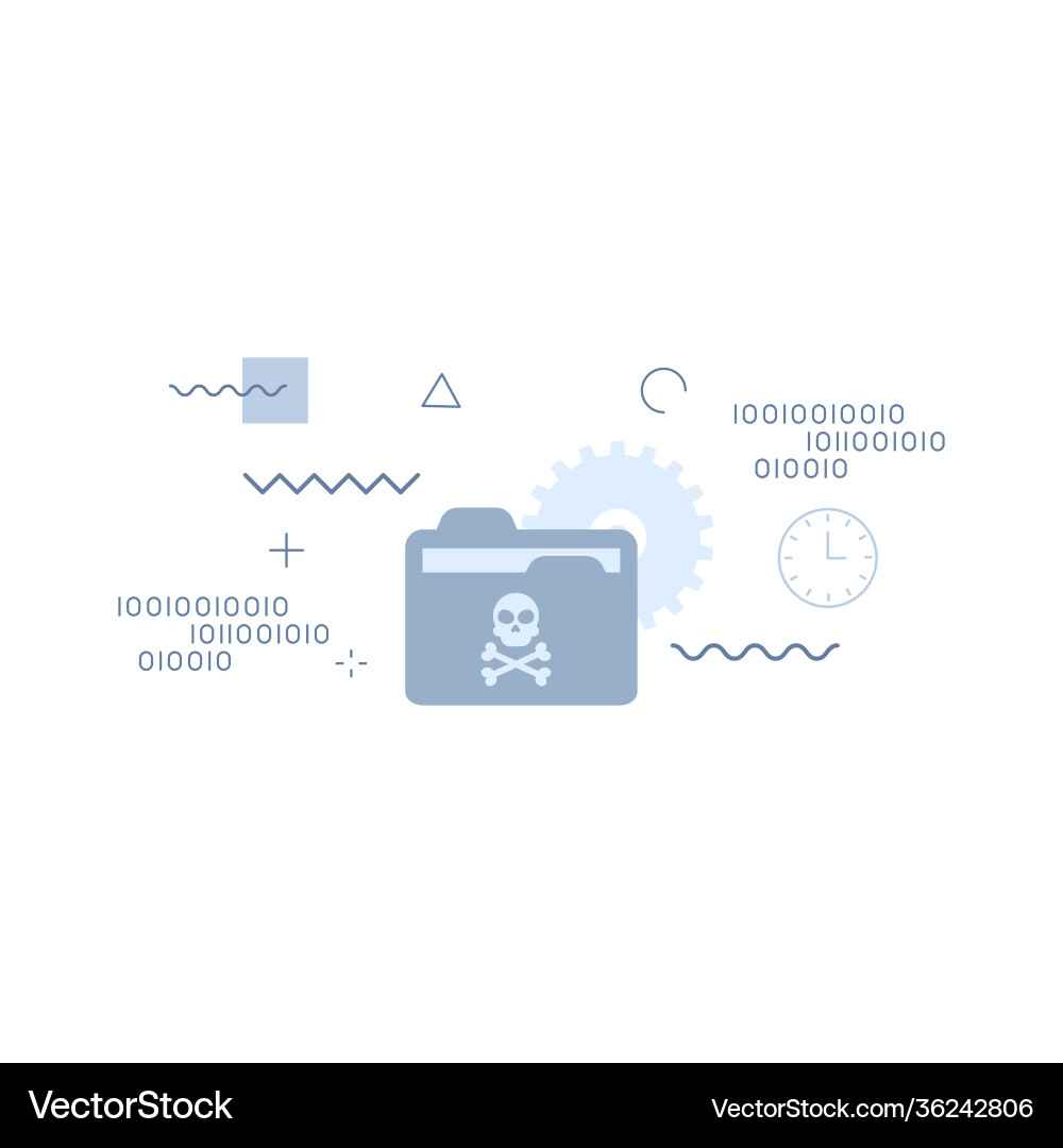 File folder with a skull icon concepts File folder with a skull icon concepts vector image