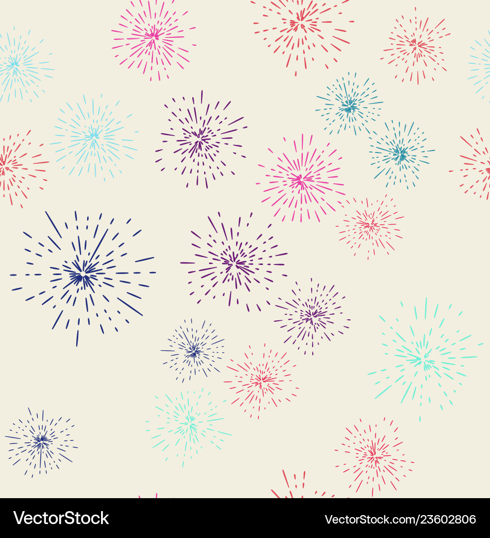 Fireworks display seamless background Vector Image