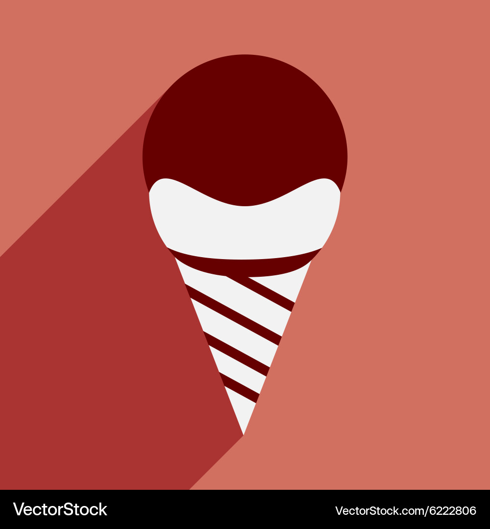 Flat with shadow icon and mobile application ice vector image