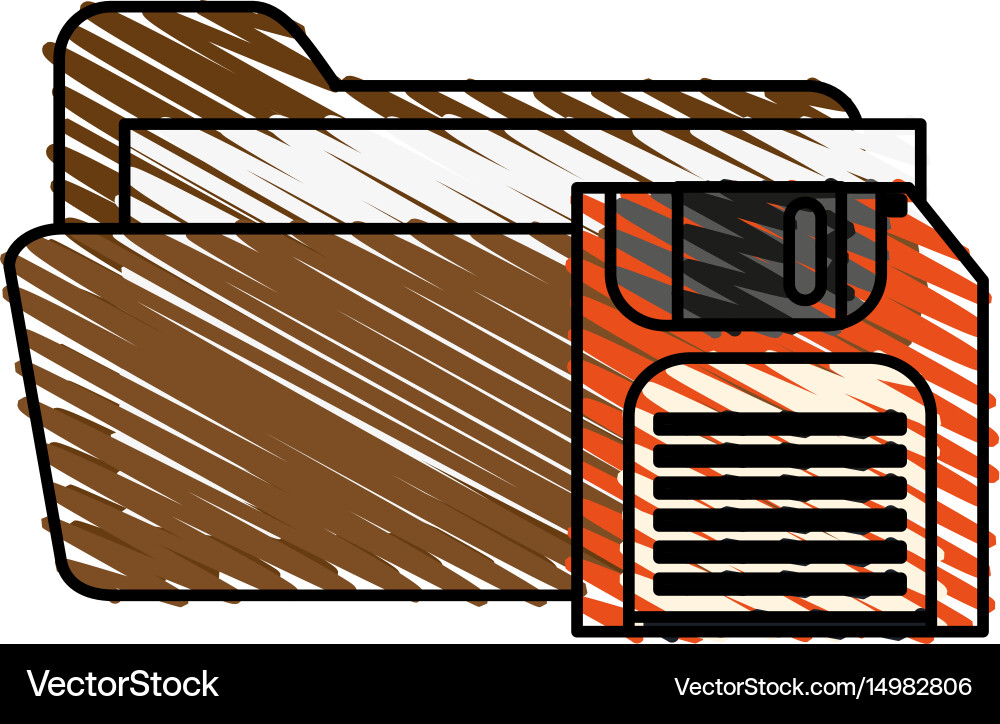 Floppy disk folder Vector Image