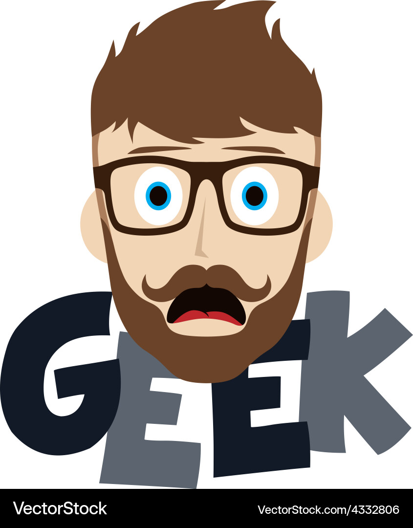 Geek boy vector image