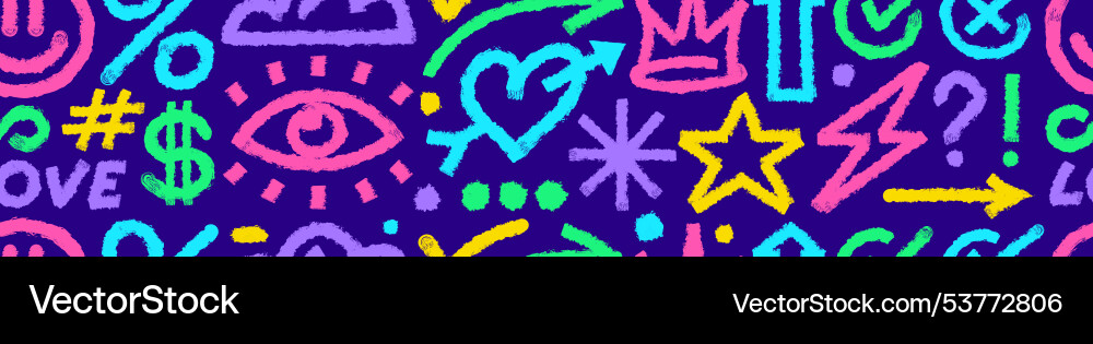 Grunge pattern naive shapes lines forms brush Vector Image