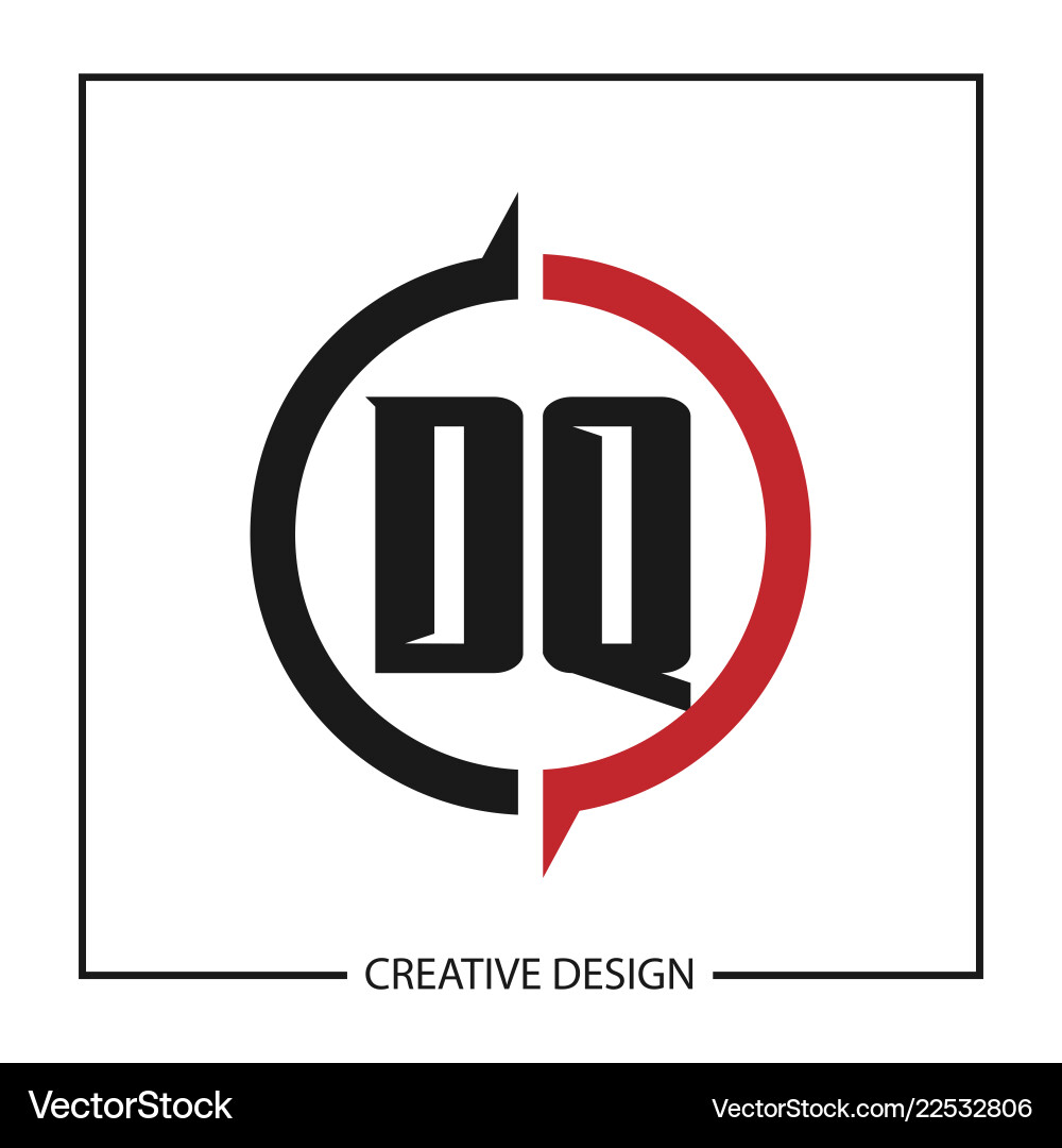 Initial letter dq logo template design Initial letter dq logo template design vector image