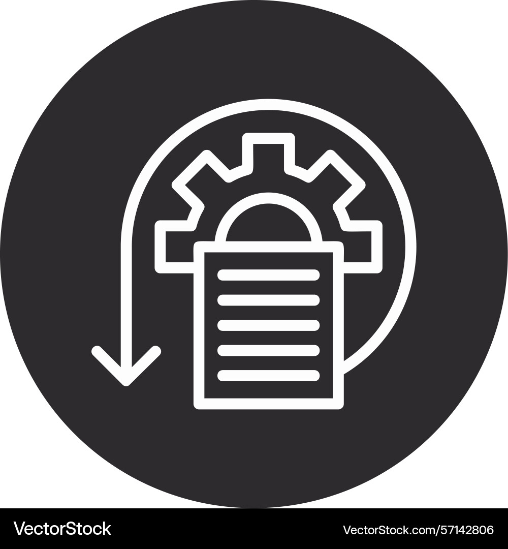 Iteration inverted circle black Vector Image