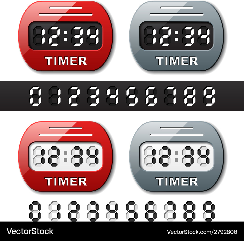 Mechanical counter - countdown timer Vector Image