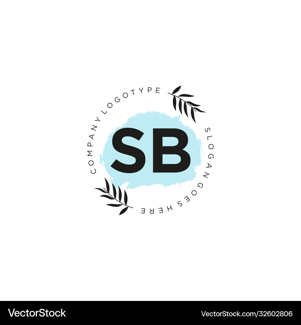Sb letter logo icon design template elements Vector Image
