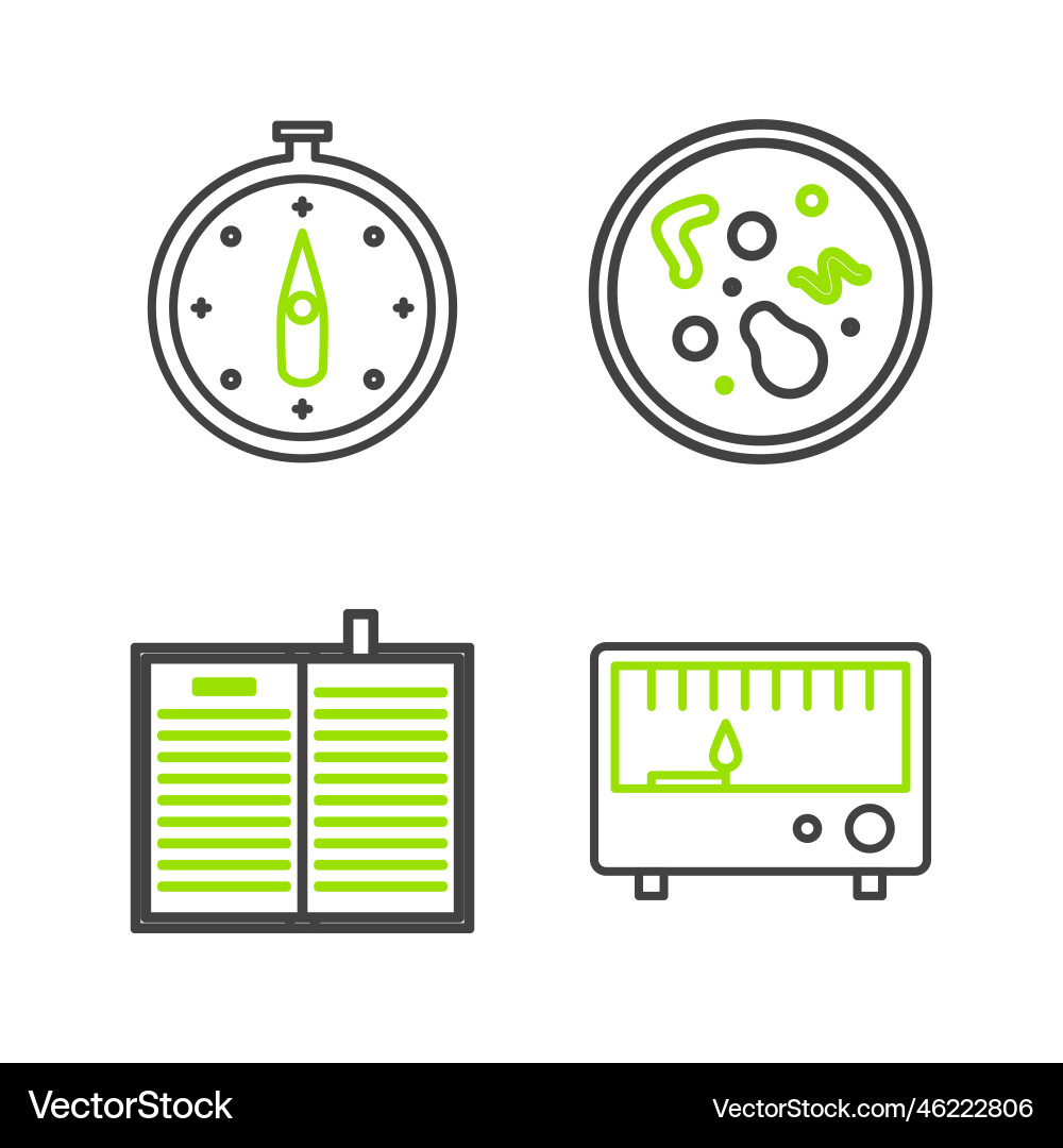 Set line electrical measuring instruments open Set line electrical measuring instruments open vector image