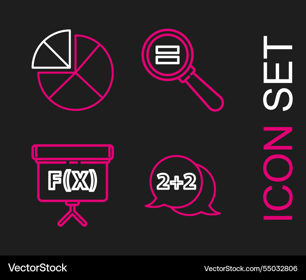 Set line equation solution chalkboard calculation Set line equation solution chalkboard calculation vector image