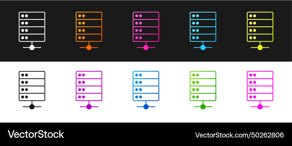 Set server data web hosting icon isolated Set server data web hosting icon isolated Vector Image