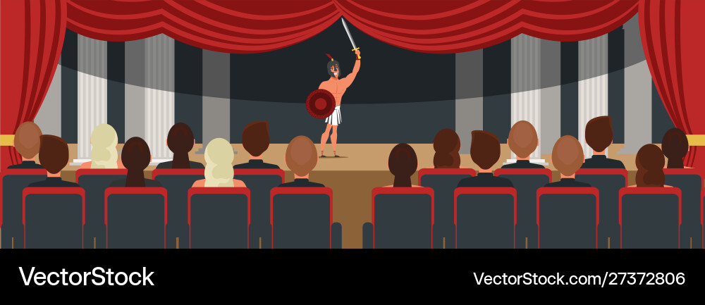 Theater Play Audience Scene Vector Image