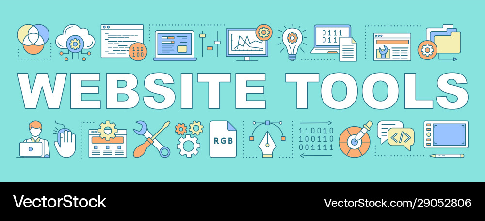 Website Builder Concepts & Tools vector image