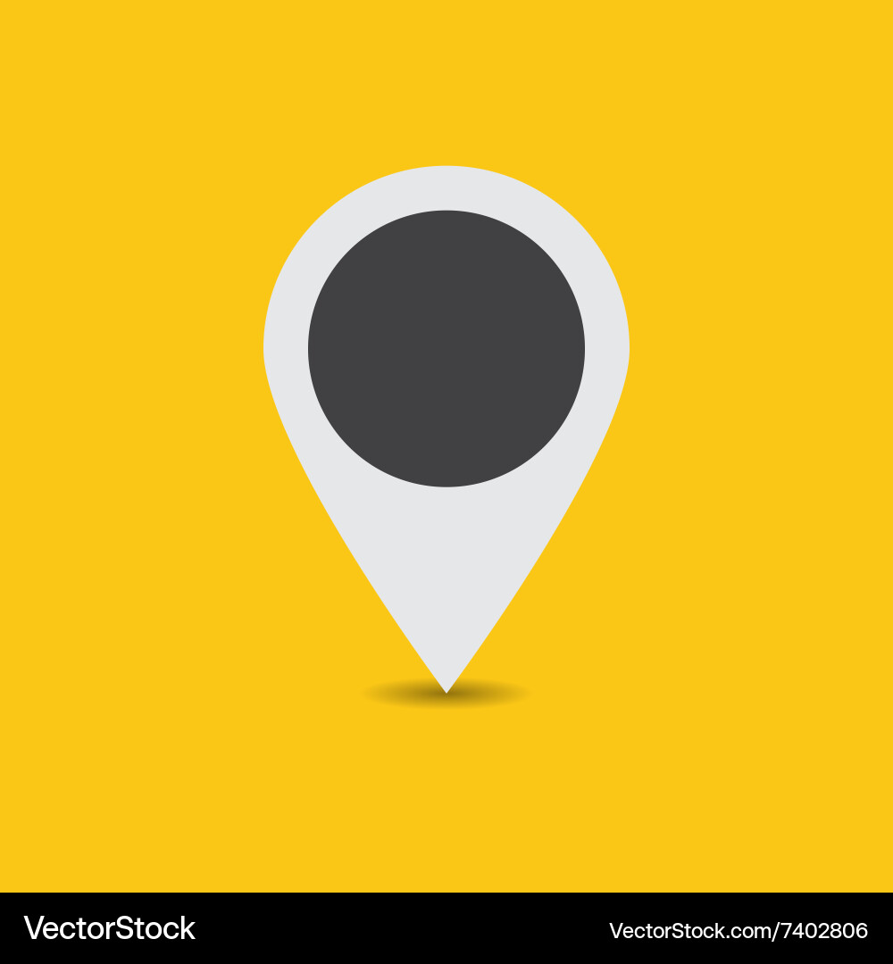 White map pointer vector image