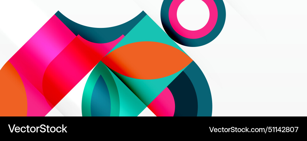 A colorful geometric design with circle A colorful geometric design with circle Vector Image