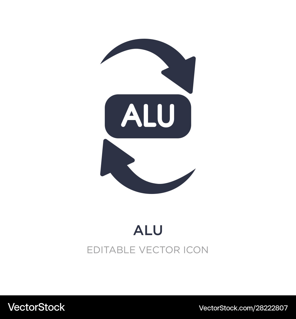 Alu icon on white background simple element from vector image