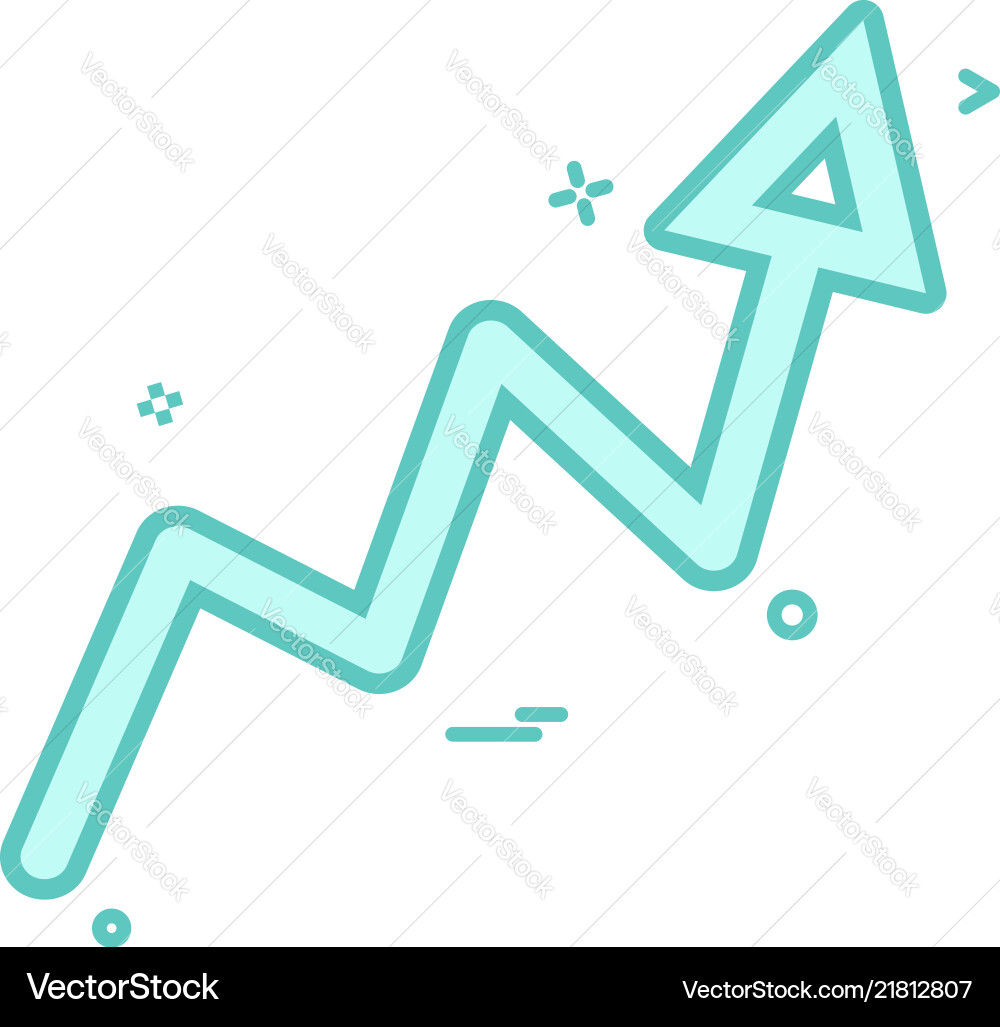 Arrow graph progress up icon design Arrow graph progress up icon design vector image