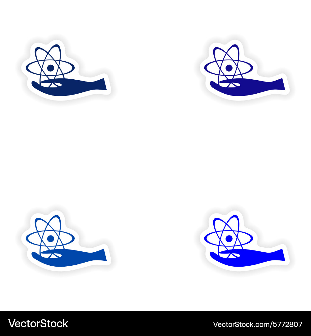 Assembly realistic sticker design on paper Vector Image