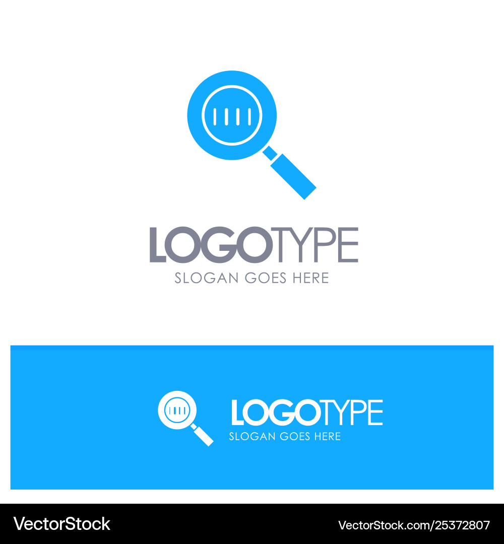 Code search magnifier magnifying blue solid Code search magnifier magnifying blue solid vector image