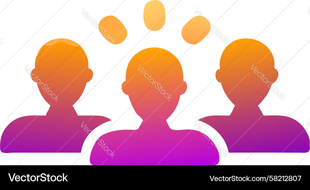 Connected Users Network Vector Image