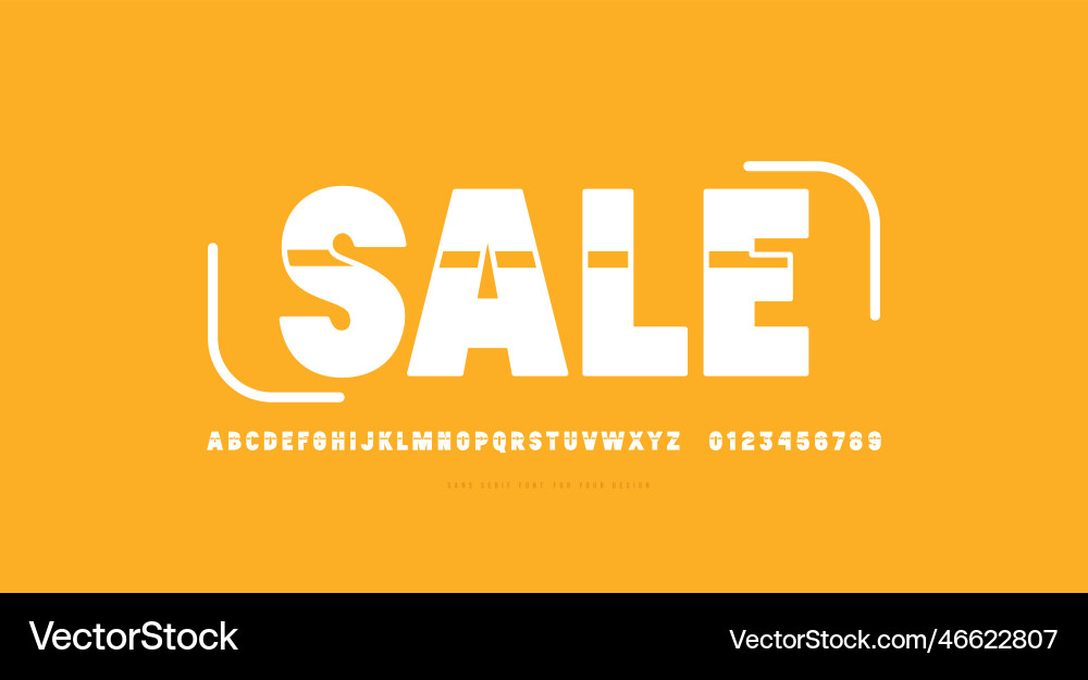 Cross out sans serif font with rounded corners vector image