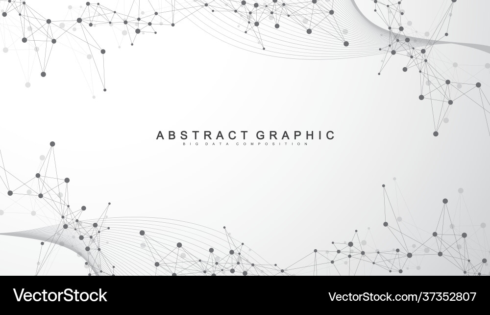 Digits abstract background with connected line Digits abstract background with connected line vector image