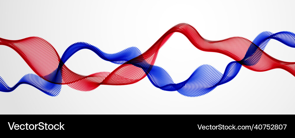 Dynamic particles mutual sound wave flowing Dynamic particles mutual sound wave flowing vector image